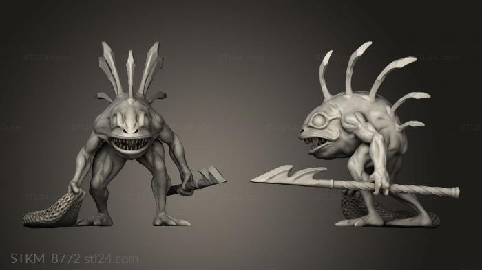 Figurines heroes, monsters and demons (Murloc, STKM_8772) 3D models for cnc