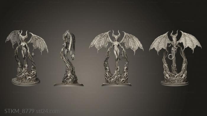 Статуэтки герои, монстры и демоны (КОРОЛЕВА ДЕМОНОВ, STKM_8779) 3D модель для ЧПУ станка