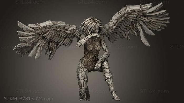 Figurines heroes, monsters and demons (Cyborg Angel Diorama Two Wings, STKM_8781) 3D models for cnc