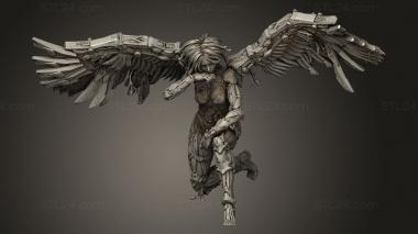 Figurines heroes, monsters and demons (Cyborg Angel Diorama Two Wings, STKM_8781) 3D models for cnc