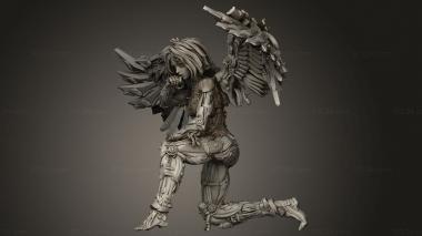 Figurines heroes, monsters and demons (Cyborg Angel Diorama Two Wings, STKM_8781) 3D models for cnc