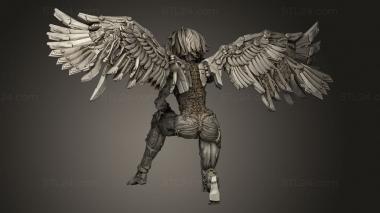 Figurines heroes, monsters and demons (Cyborg Angel Diorama Two Wings, STKM_8781) 3D models for cnc