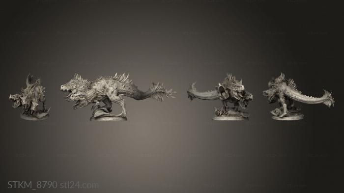 Figurines heroes, monsters and demons (Cerberus Rex, STKM_8790) 3D models for cnc