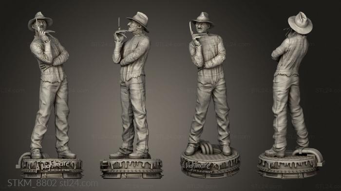 Figurines heroes, monsters and demons (Freddy Krueger Statue and One, STKM_8802) 3D models for cnc