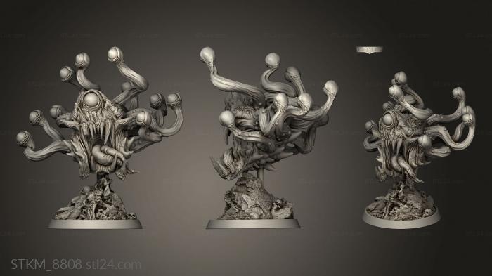 Figurines heroes, monsters and demons (Creature Beholder, STKM_8808) 3D models for cnc