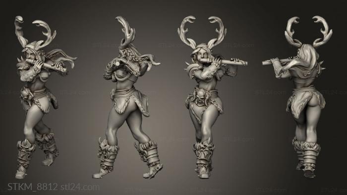 Figurines heroes, monsters and demons (Fantasy Female Bard, STKM_8812) 3D models for cnc