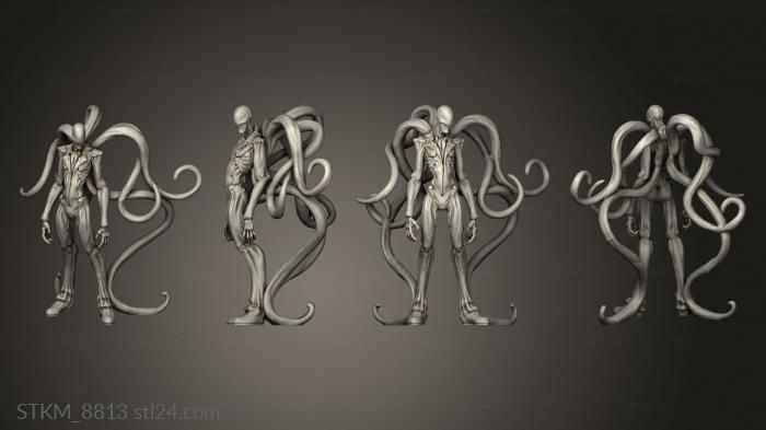 Figurines heroes, monsters and demons (Cryptids Tall Man Tall man Tentacles, STKM_8813) 3D models for cnc