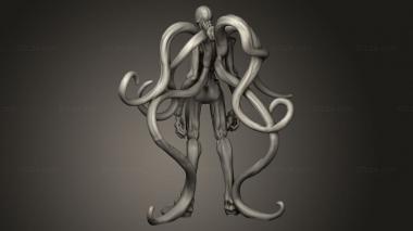 Figurines heroes, monsters and demons (Cryptids Tall Man Tall man Tentacles, STKM_8813) 3D models for cnc