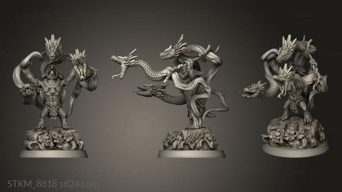 Figurines heroes, monsters and demons (Cuetzpal Empire, STKM_8818) 3D models for cnc