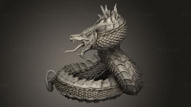 Figurines heroes, monsters and demons (Wyrm, STKM_8822) 3D models for cnc