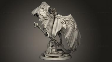 Figurines heroes, monsters and demons (Aarakocra Harpy, STKM_8824) 3D models for cnc