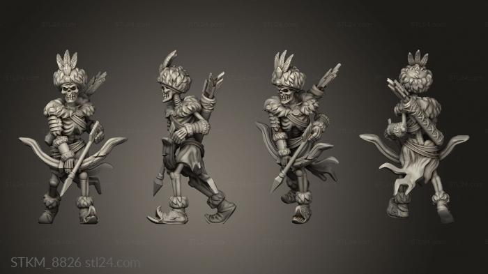 Figurines heroes, monsters and demons (Fantasy Skeletor Archer Skeleton, STKM_8826) 3D models for cnc