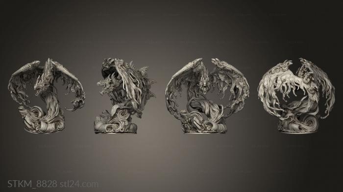 Figurines heroes, monsters and demons (Under the Sea and Water Element Back, STKM_8828) 3D models for cnc