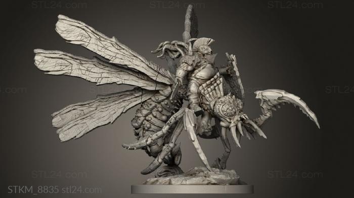 Figurines heroes, monsters and demons (Fantasy Pest fly wing, STKM_8835) 3D models for cnc