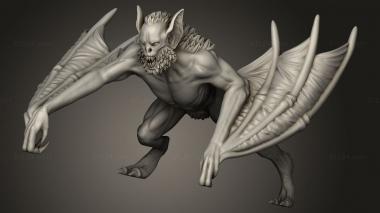 Figurines heroes, monsters and demons (Fantasy Bat Vampire, STKM_8836) 3D models for cnc