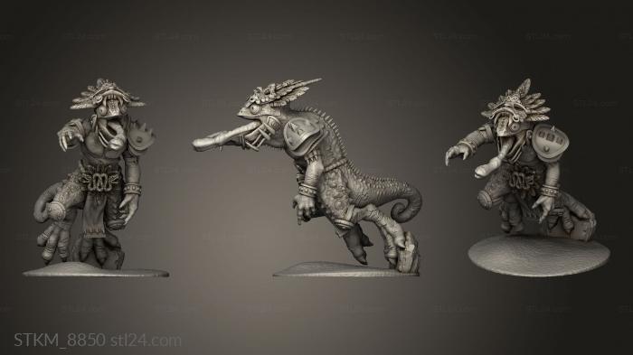 Figurines heroes, monsters and demons (Fantasy Futbol Chameleon Players, STKM_8850) 3D models for cnc