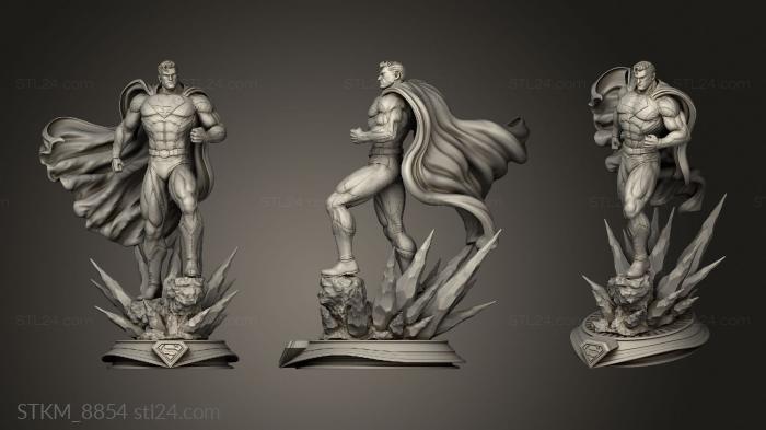 Figurines heroes, monsters and demons (man in attack, STKM_8854) 3D models for cnc