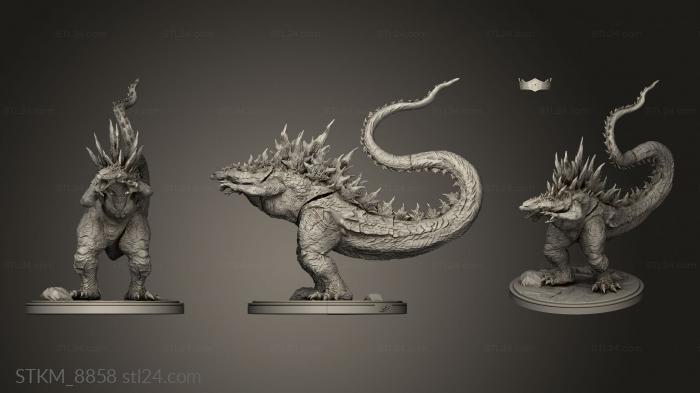 Figurines heroes, monsters and demons (Godzilla platform, STKM_8858) 3D models for cnc