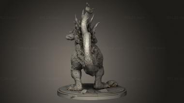 Figurines heroes, monsters and demons (Godzilla platform, STKM_8858) 3D models for cnc