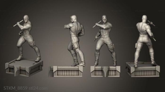 Figurines heroes, monsters and demons (Francis Daredevil Devil, STKM_8859) 3D models for cnc