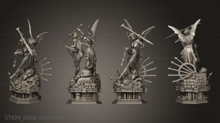 Статуэтки герои, монстры и демоны (Крылья Боевого Ангела Алиты, STKM_8866) 3D модель для ЧПУ станка