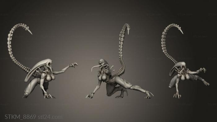 Figurines heroes, monsters and demons (Aliens vs Skull Hunters GIGERIAN ESCORPION SUCCUBUS, STKM_8869) 3D models for cnc