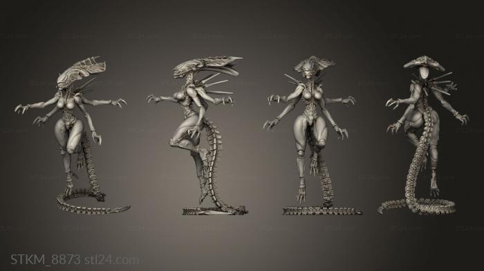 Статуэтки герои, монстры и демоны (Инопланетяне против Охотников за Черепами, STKM_8873) 3D модель для ЧПУ станка