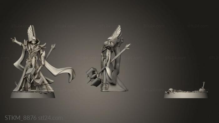 Figurines heroes, monsters and demons (Elves the Eternal Summits II Marlaharn Hammer Smite, STKM_8876) 3D models for cnc