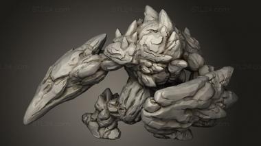 Figurines heroes, monsters and demons (Earth elementals elemental, STKM_8881) 3D models for cnc