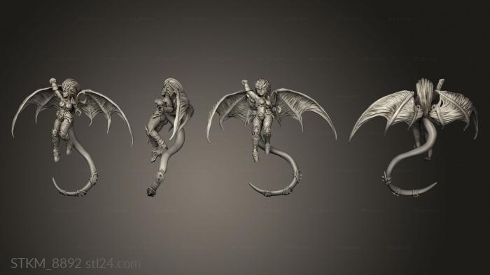 Figurines heroes, monsters and demons (Fantasy Harpie, STKM_8892) 3D models for cnc