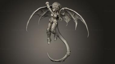 Figurines heroes, monsters and demons (Fantasy Harpie, STKM_8892) 3D models for cnc