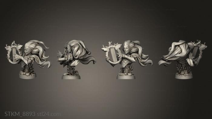 Figurines heroes, monsters and demons (Triton Bard, STKM_8893) 3D models for cnc