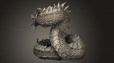 Figurines heroes, monsters and demons (Wyrm, STKM_8897) 3D models for cnc