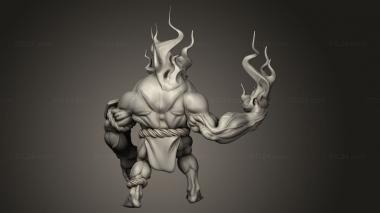 Figurines heroes, monsters and demons (Fire troll, STKM_8902) 3D models for cnc