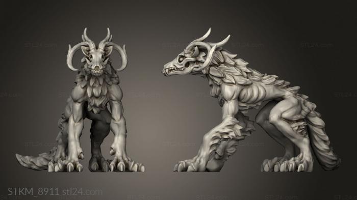 Figurines heroes, monsters and demons (Wendigo, STKM_8911) 3D models for cnc