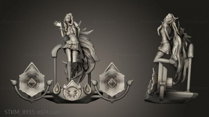 Figurines heroes, monsters and demons (Seraphine League Legends pedestal, STKM_8915) 3D models for cnc