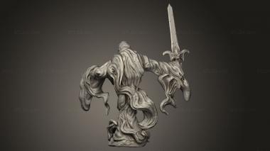 Figurines heroes, monsters and demons (Wraith Sword, STKM_8919) 3D models for cnc