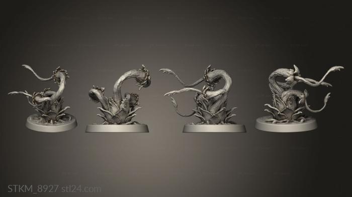 Статуэтки герои, монстры и демоны (Растения Густые,Ползучие, STKM_8927) 3D модель для ЧПУ станка