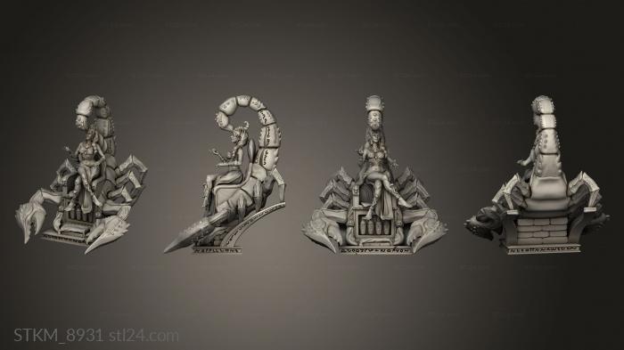 Figurines heroes, monsters and demons (Selket Scorpion Throne, STKM_8931) 3D models for cnc