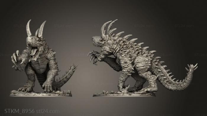 Figurines heroes, monsters and demons (T Rex Tarrasque Sliced, STKM_8956) 3D models for cnc