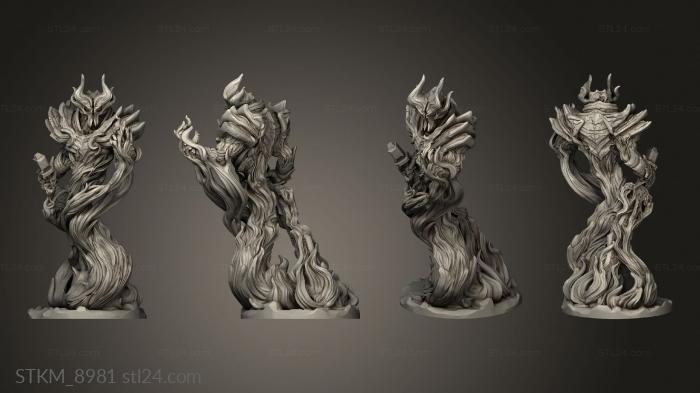 Figurines heroes, monsters and demons (orbund Fire Elemental, STKM_8981) 3D models for cnc