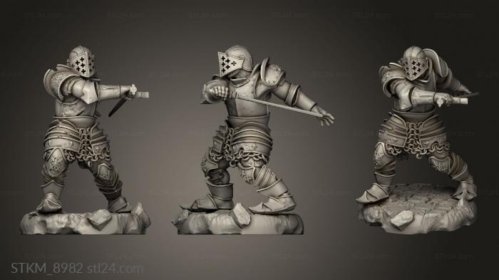 Figurines heroes, monsters and demons (The Evernight Zombie Knights Knight, STKM_8982) 3D models for cnc