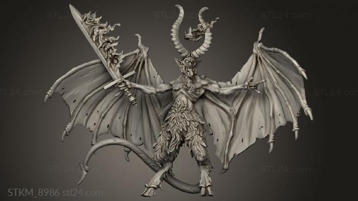 Статуэтки герои, монстры и демоны (Дьявол, STKM_8986) 3D модель для ЧПУ станка