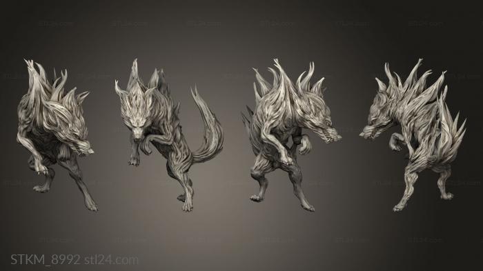 Figurines heroes, monsters and demons (Chieftain Warband from Wraith Wolves Wolf Alpha, STKM_8992) 3D models for cnc