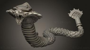 Figurines heroes, monsters and demons (Fantasy Snake, STKM_9003) 3D models for cnc