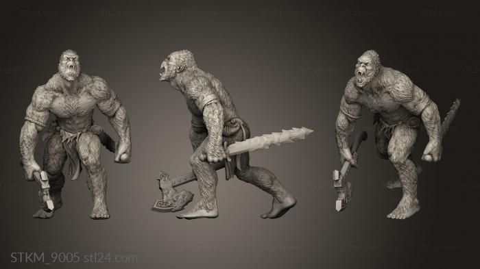 Figurines heroes, monsters and demons (YETIS Yeti, STKM_9005) 3D models for cnc