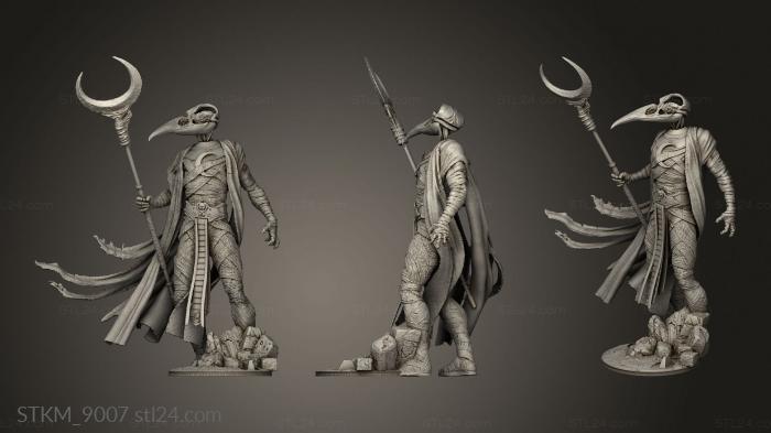 Figurines heroes, monsters and demons (Khonshu Statue One Slim, STKM_9007) 3D models for cnc