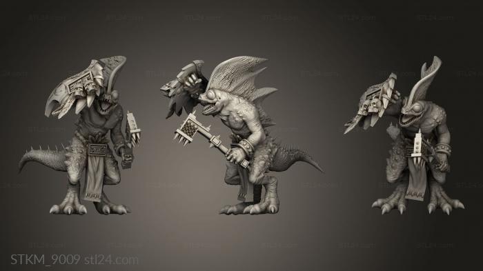 Figurines heroes, monsters and demons (KNIGHT Skink Sword Hunter, STKM_9009) 3D models for cnc