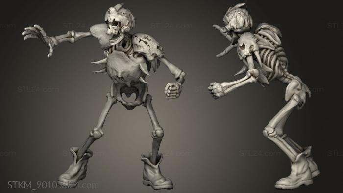 Figurines heroes, monsters and demons (Line Bones, STKM_9010) 3D models for cnc