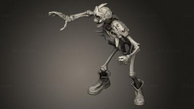 Figurines heroes, monsters and demons (Line Bones, STKM_9010) 3D models for cnc